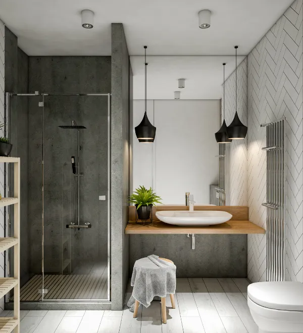 Luxury bathroom remodeling project in Los Angeles with modern shower design by Dream Remodel LA