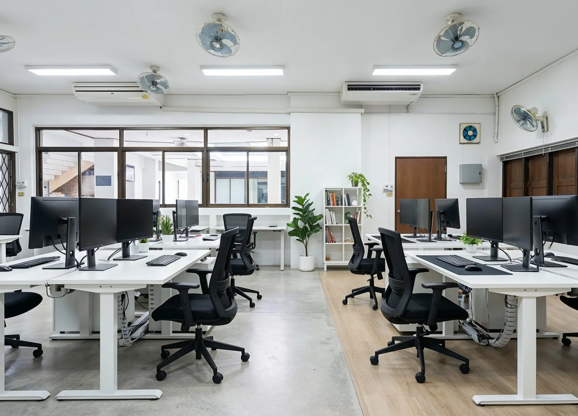 Modern commercial office remodeling project in Los Angeles with upgraded workspace layout and clean professional interior