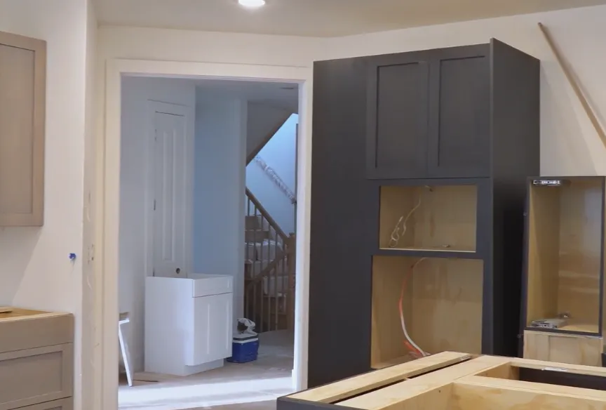 Kitchen remodeling project in Los Angeles with modern cabinet installation and custom layout construction by Dream Remodel LA