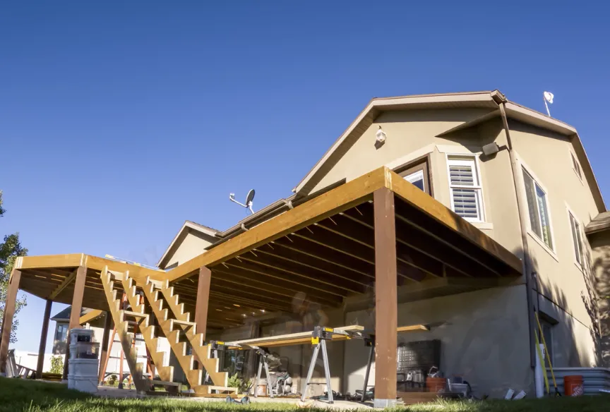Outdoor living and backyard remodeling project in Los Angeles featuring deck construction and modern exterior design by Dream Remodel LA